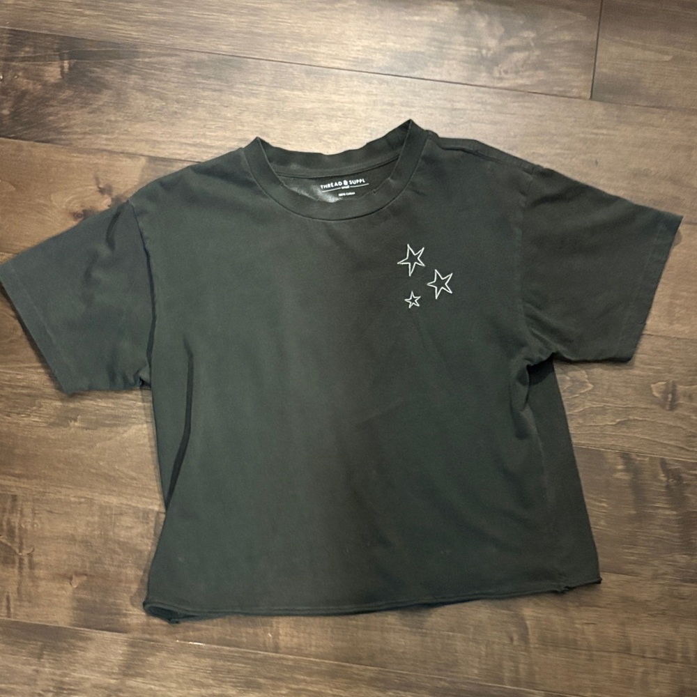 Thread & Supply Black Short Sleeve Tee with Star Design